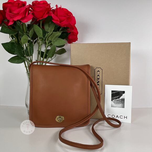 LIKE NEW Vintage Coach Compact Pouch 9620 British Tan 1999 USA - Picture 1 of 10